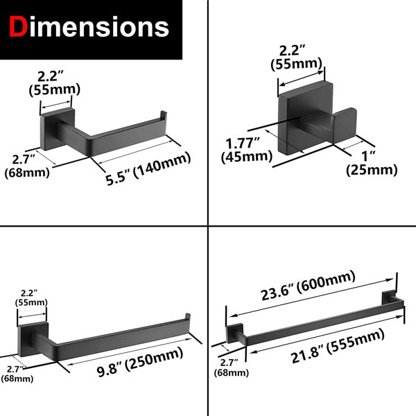 Nolimas 5 Piece Bathroom Hardware Set & Reviews Wayfair